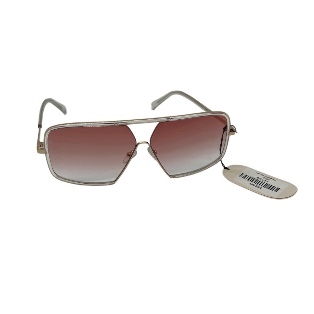 NWT Otra Lenny Sunnies Gold with Pink Tint Sunglasses